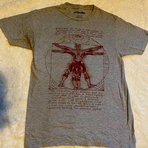 Size small spider man gray graphic tee